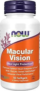 NOW Supplements, Macular Vision Softgel, Eye Health, Eye Support, 50 Softgels
