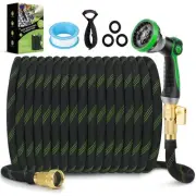 Garden Hose 100 ft, NON-EXPANDABLE Ultra Lightweight & Flexible Water Hose Wi...