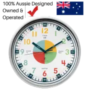 Kid's Teaching Clock. Learn to Tell Time. Educational Wall Clock for Children