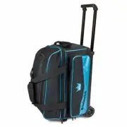 Brunswick Zone Black/Sky Blue 2 Ball Roller Bowling Bag