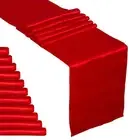 12 Pack Satin Table Runner 12 x 108 Inches Long | Red Satin Table Runner for ...