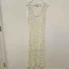 NEW Revolve House of Harlow 1960 Crochet Dress Size Large Knit Long Ivory beige