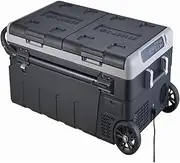 95L Portable Draw-bar Refrigerator 12V 24V DC Compressor Battery Powered Refrigerator For Car