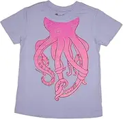 [Peek-A-Zoo] Peek A Zoo Toddler Become an Animal Short Sleeve T shirt - Octopus Lavender (2T)