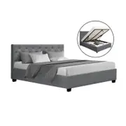 Artiss Fabric Bed Frame Queen Gas Lift Beds Base