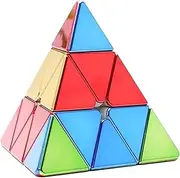 Willking ShengShou Legend Pyramid 3x3 Cube Metallic Mirror Reflective Stickerless Pyraminx 3x3 Speed Cube