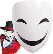 Black Bullet Kagetane Hiruko High-Rise Invasion Sniper Mask - Tenkuu Shinpan White Smile Halloween Costume Cosplay