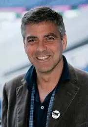 Actor George Clooney is seen backstage Live 8 Edinburgh concert Mu- Old Photo 1