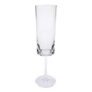 Set of Four Clear Tritan Plastic Stemmed Flutes