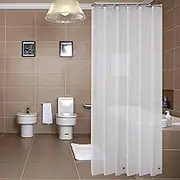 Sfoothome 90cm Wide x 180cm Long Mildew-Proof Shower Curtain Liner Frost, Eco PEVA 8 Gauge Waterproof Bathroom Curtain Weighted With 8 Hooks