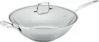 NEW SCANPAN 36CM STAINLESS STEEL IMPACT COVERED WOK W/ LID