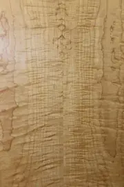 Hard curly maple book matched guitar top. 0.38" thick