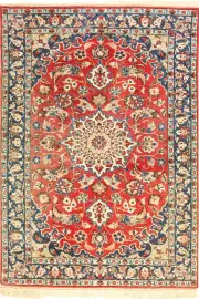 Isfahan Medallion Hand Knotted Wool Rug - 160x103 cms by Cyrus Rugs