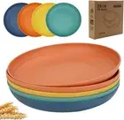 Unbreakable Wheat Straw Plates – BPA-Free, Dishwasher Safe, Set of 4