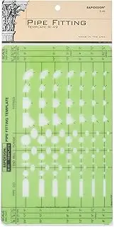 Rapidesign Pipe Fittings Template, 1 Each (R49)
