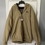 NEW $229 PATAGONIA Size 2XL Isthmus Sherpa Lined Bomber Jacket Classic Tan