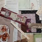 Collage Snippets Crafting Junk Journal Paper Fabric Vintage Inspired 1J