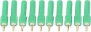 Strong Connectivity Banana Plugs Connector, 2mm Male to 4mm Female Adapter, PA and Brass Materials, 30VAC-60VDC, 10A, for Testing Instruments (Green)