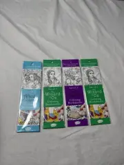 Lot Of 4 Re-marks Alice in Wonderland, Wizard Of Oz, Austen Coloring Bookmarks