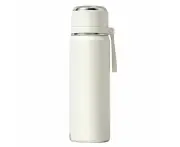 1316 stainless steel thermos cup tea separation student large capacity water cup - White