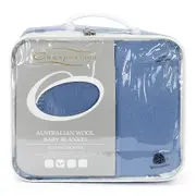 Onkaparinga Baby 120x160cm Soft Wool Warm Blanket Home/Nursery Bedding Blue