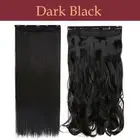 Women One Piece Clip in on Hair Extensions 3/4 Full Head Straight Curly Wavy US