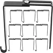 JEWEDECO Over The Door Hooks 10 Pack Adjustable Wall Mount Hooks Cubicle Hangers Partition Hangers for Coats Bags Scarves