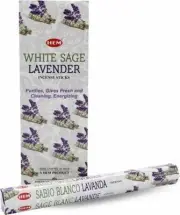 WHITE SAGE LAVENDER 240 Incense Sticks HEM India Relaxation Fragrance Odours