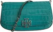 [Tory Burch] Britten Embossed Convertible Crossbody Bag With Silver Hardware (Ocean Meadow), Ocean Meadow, Crossbody