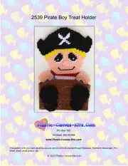 Pirate Boy Treat Holder- Plastic Canvas Pattern or Kit