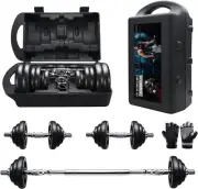 Cast Iron Adjustable Dumbbell Set 3 in 1 Kettlebell Set Exercise Fitness Dumbbel