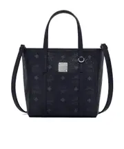 MCM Logo Plaque Small Tote Bag One size Black