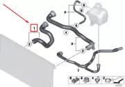 MINI COUNTRYMAN R60 Engine Coolant Hose 17129802103 9802103 NEW GENUINE