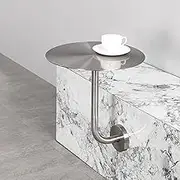 Bar Table Floating Coffee Table Office Table, Wall Kitchen Table Round Bistro Pub Tables, Breakfast Dining Counter Table, Stainless Steel Cocktail Tables for Home Kitchen Garden