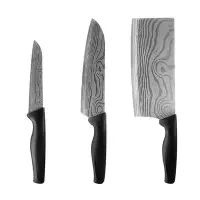 在飛比找Yahoo!奇摩拍賣優惠-不鏽鋼刀具3件套 菜刀 刀具 3件組 切菜 切肉 水果刀 料