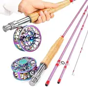 Sougayilang Fly Fishing Rod Reel Combo,Ultra Light Potable Fly Rod with Powerful Reel and Accessories Good Starter Kit