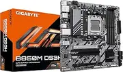 GIGABYTE B850M DS3H Motherboard - AMD Ryzen 9000 Series CPUs, 16+2+2 Phase Digital VRM, up to 8200MHz DDR5 (OC), 1xPCIe 5.0 + 1xPCIe 4.0 M.2, 2.5 LAN, USB 3.2 Gen 2