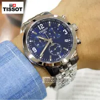 在飛比找旋轉拍賣優惠-天梭tissot駿馳瑞士鋼帶石英手錶男錶三眼日期腕錶男T05