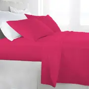 King Single Size Hot Pink 1000TC Egyptian Cotton Sheet Set