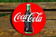 Coca-Cola Bottle Embossed Tin Metal Sign - Vintage - Retro - Coke