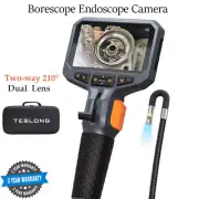 Teslong Borescope with Dual Lens Two-Way Articulated Industrial Endoscope Camera