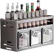 Condiment Rack, Condiment Rack Organizer - Wall Mount Condiment Rack Holder | Multifunctional Storage Rack, Condiment Holder for a