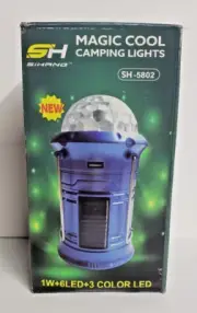 New Magic Cool Camping Lights 1W+6LED+3 Color LED