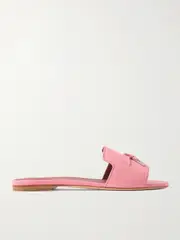 [Loro Piana] Loro Piana - Summer Charms Suede Slides - Pink - IT39 IT 39 Pink