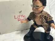 NEW IN BOX WWF/WWE The Rock Dwayne Johnson Little Rock Porcelain Doll Danbury 02
