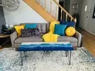 Ocean Epoxy Resin Console Table Top, Live Edge Wooden Epoxy Resin Table Top Deco