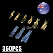 360PCS Assortment Male&Female Spade Electrical Wire Connector Crimp Terminal Kit