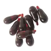 30pcs Halloween Fake Funny Blood Pills Trick Toys Vomiting Blood Capsule Horror Prop for April Fool's Day Cosplay Party Masquerade Black and Red Patte