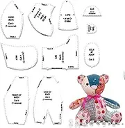 Memorys Bear Template,10 Handmade Teddys Bears Patterns Sewing,Easy to Operate MemorysBear Template Set,Memorys Bear Template Pattern Suitable for Handcraft Lovers