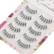 Natural False Eyelashes Manga Lashes Wispy Mink Lashes Cat Eye Lashes 3D Strip Short Volume Fake Eyelashes 5 Pairs (AS-7)